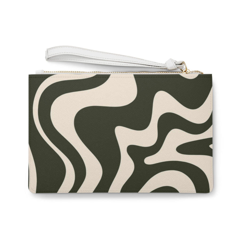 Soft Girl Era Clutch Bag — Army Green Swirl Wristlet Purse