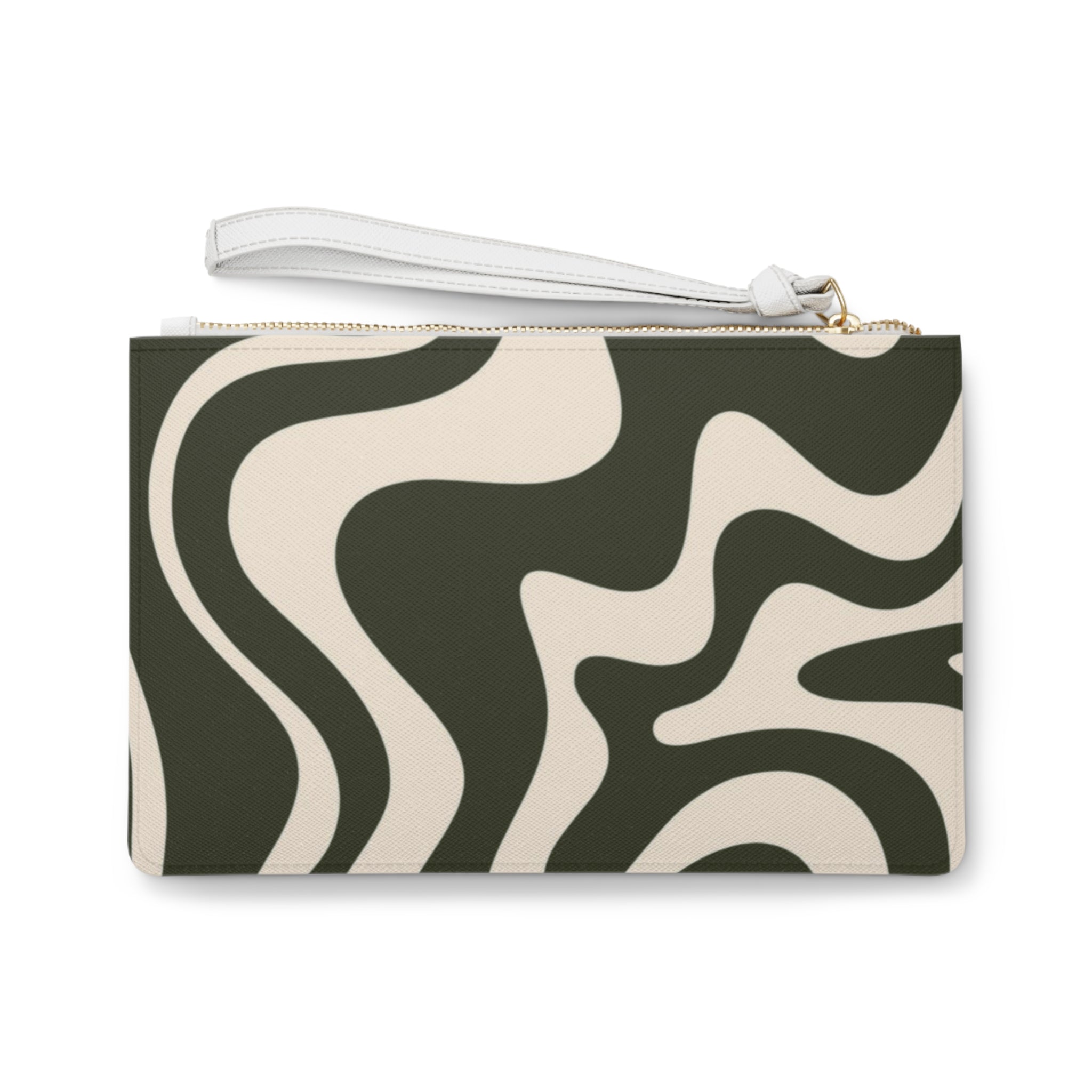 Soft Girl Era Clutch Bag — Army Green Swirl Wristlet Purse