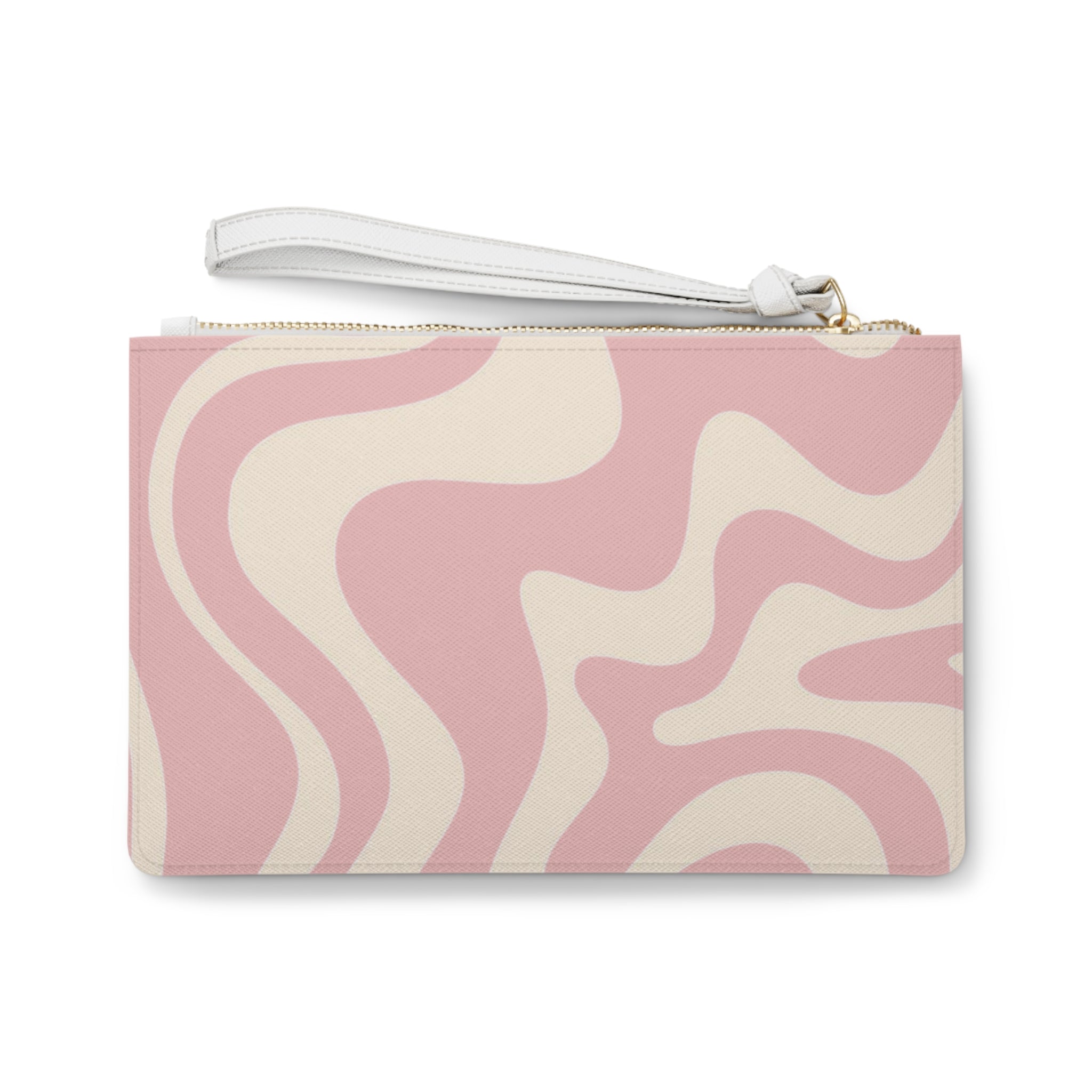 Soft Girl Era Clutch Bag — Pink Swirl Wristlet Purse